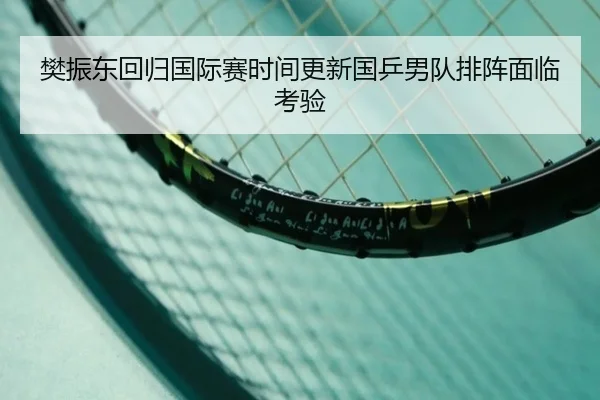 樊振东回归国际赛时间更新国乒男队排阵面临考验